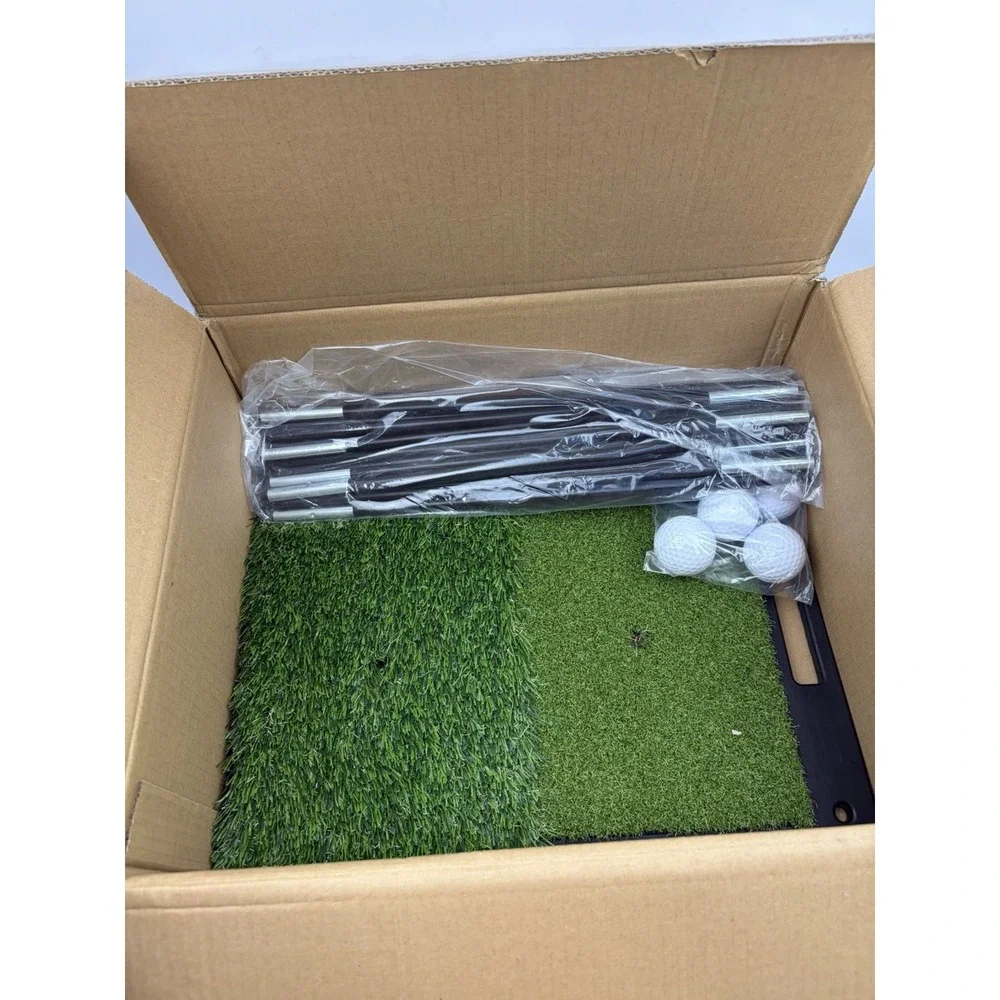 Golf Net: 10 x 7FT Practice Net with Mat for Chipping, Swing, Driving Practi...